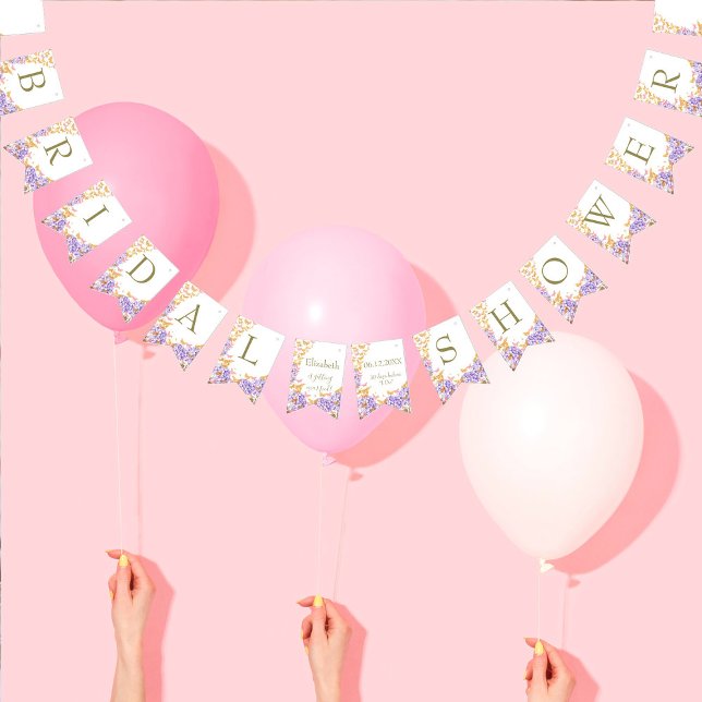 Boho Butterflies Hydrangeas Rustikales Brautparty Wimpelkette (Von Creator hochgeladen)