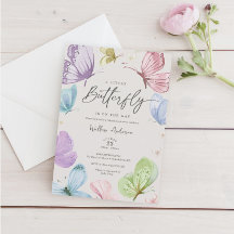 Boho Butterfly Baby Dusche Einladung
