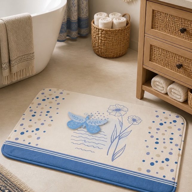 Boho Butterfly & Botanischer Badematte (Von Creator hochgeladen)