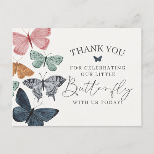 Boho Butterfly Carte de remerciements anniversaire