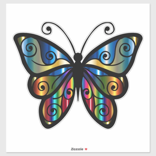 BOHO BUTTERFLY DIE COUPER REGARDER LE STICKER DE L (Feuille)