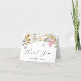 Boho Butterfly Dusche Danke, Note Card Dankeskarte