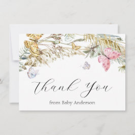 Boho Butterfly Dusche Danke, Note Card Mitteilungskarte