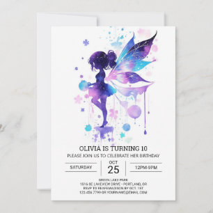 Boho Butterfly Fairy Birthday Elegance Einladung