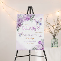 Boho Butterfly Floral Girl Babydusche Willkommen