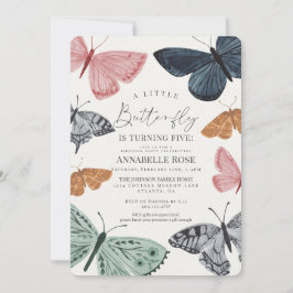 Boho Butterfly Geburtstagsparty Einladung