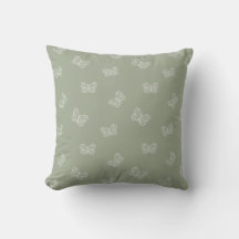 Boho Butterfly Modern Baby Girl Neutral Sage Green