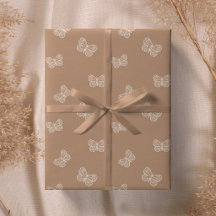 Boho Butterfly Moderne Baby Mädchen Neutral Beige