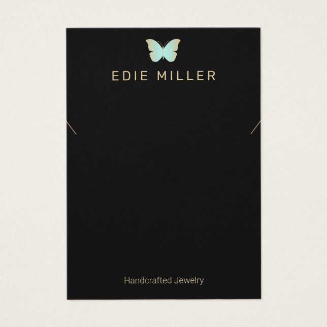 Boho Butterfly Necklace Bracelet Display Card (Vorderseite)