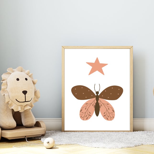 Boho Butterfly und ein Star Kinderzimmer Room Prin Poster (Von Creator hochgeladen)
