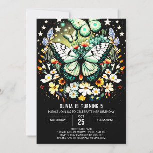 Boho Butterfly Wings Geburtstag Einladung