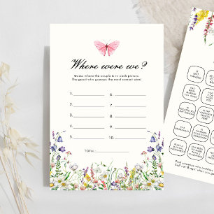 Boho Butterfly Wo waren wir Brautparty Game