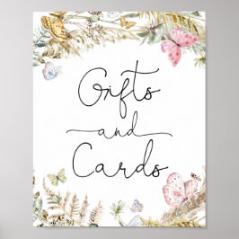 Boho Butterfys Karten und Gifts Poster