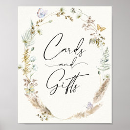 Boho Butterfys Karten und Gifts Poster