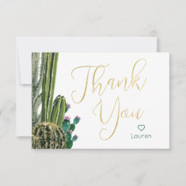 Boho Cactus Merci personnalisé