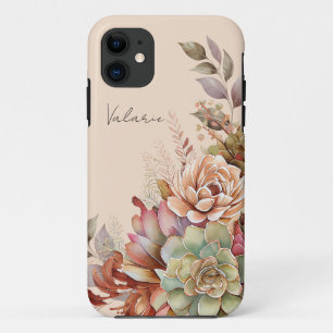 Boho Cactus monogram Case-Mate iPhone Hülle