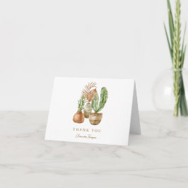 Boho Cactus Pampas Pflanze Brautparty Name gefloch Dankeskarte