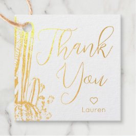 Boho Cactus Personalisiert Gold Foil Vielen Dank T Geschenkanhänger