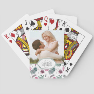 Boho Cactus, succulent & floral - Hochzeitsslivet  Spielkarten