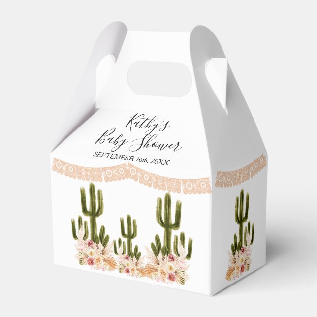 Boho Cactus Taco Bout Liebe Baby Shower Geschenkschachtel (Vorderseite)
