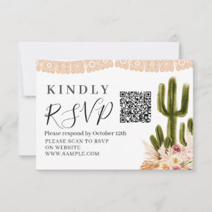 Boho Cactus Taco Bout Love Baby shower Carte Rsvp