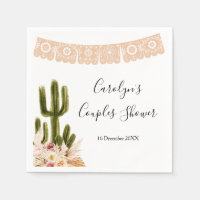 Boho Cactus Taco über Liebe Paare Dusche Napkin