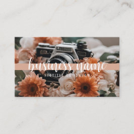Boho Camera & Blume Business Card Visitenkarte