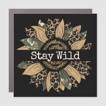 Boho Camoflage Tournesol Magnet de voiture