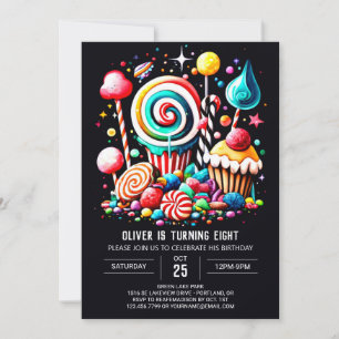 Boho Candy Dreams Editable Geburtstag Einladung