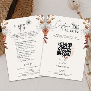 Boho Capture L'Amour Photo I Spy Mariage Menu