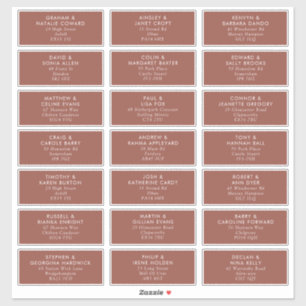 Boho Caramel Rust Maple Guest Address Labels