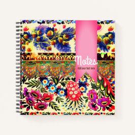 Boho Caravan Pink Notizbuch