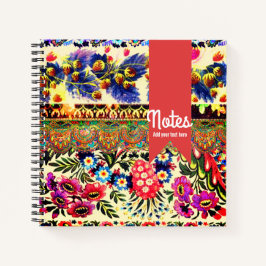 Boho Caravan Red Notizbuch
