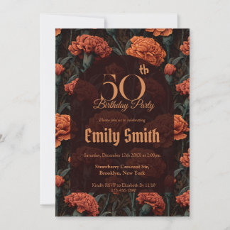 Boho Carnation Floral Daughter’S Birthday Einladung