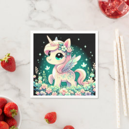Boho Cartoon Unicorn Kinderdusche Serviette