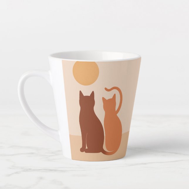Boho Cats Sunset Wüste Milchtasse (Links)
