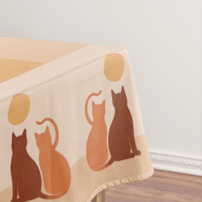 Boho Cats Sunset Wüste Tischdecke (Beispiel)