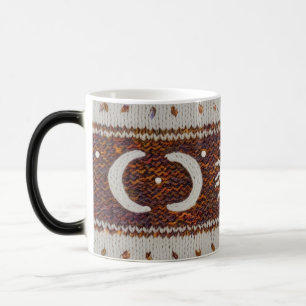 Boho-Celestial-Feder-Knittschale mit Farbwechsel Verwandlungstasse