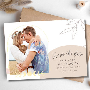 Boho Celestial Foto Wedding Save The Date