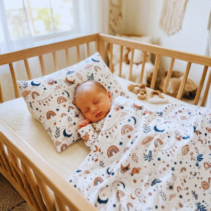 Boho-Celestial-Kindernursery Neutrale Monde und Dekokissen