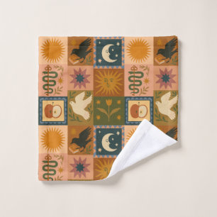 Boho Celestial Soleil et lune rétro