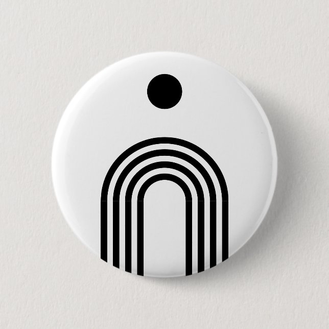 Boho Celestial Sun Button (Vorderseite)