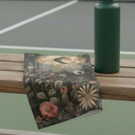 Boho Celestial Sun Moon Wildflower Garden Sports  Handtuch