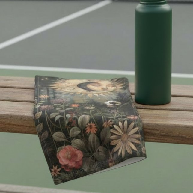 Boho Celestial Sun Moon Wildflower Garden Sports  Handtuch (Von Creator hochgeladen)