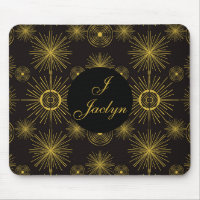 Boho Celestial Sun Stars Black