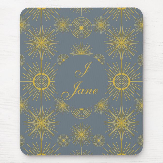 Boho Celestial Sun Stars Personalisiert Vintag Mousepad (Vorne)