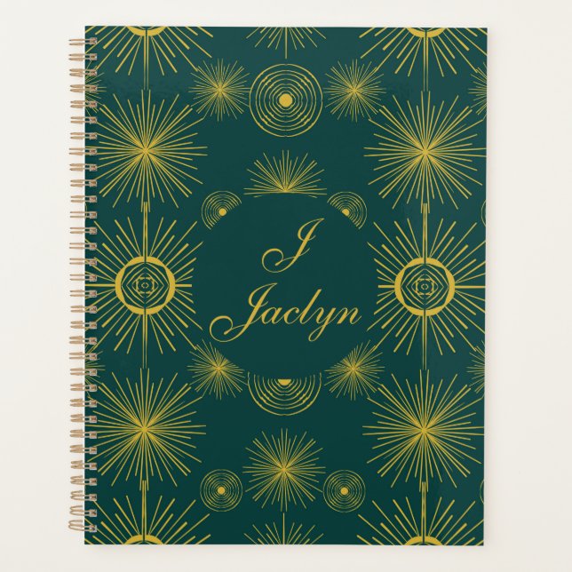 Boho Celestial Sun Stars Personnalisé Turquoise (Devant)