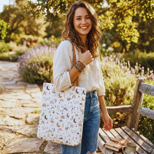Boho-Celestial-Tasche Neutrale Monde und Sterne Tasche