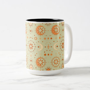 Boho Celestial Tasse   Sonnenstrahlen und Mondlich