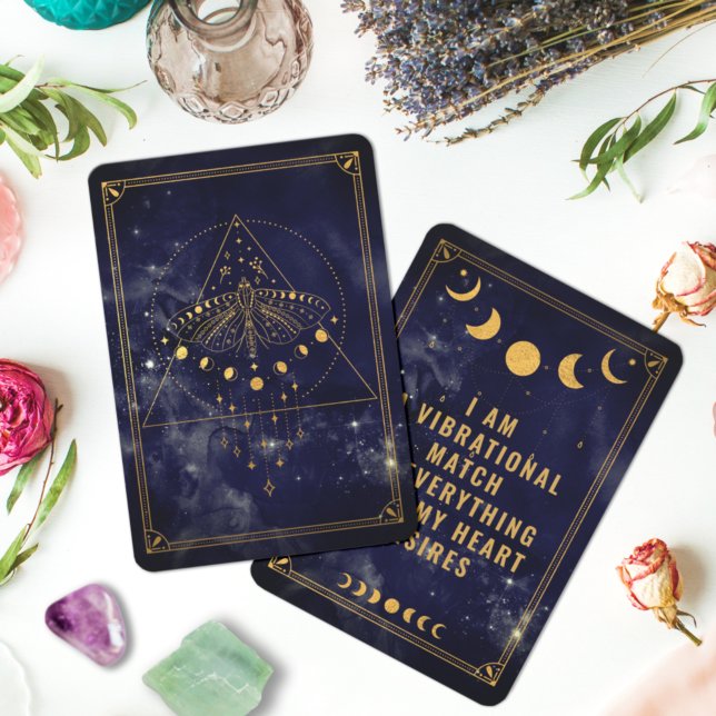 Boho Celestial Vibrational Match Affirmation Card (Von Creator hochgeladen)